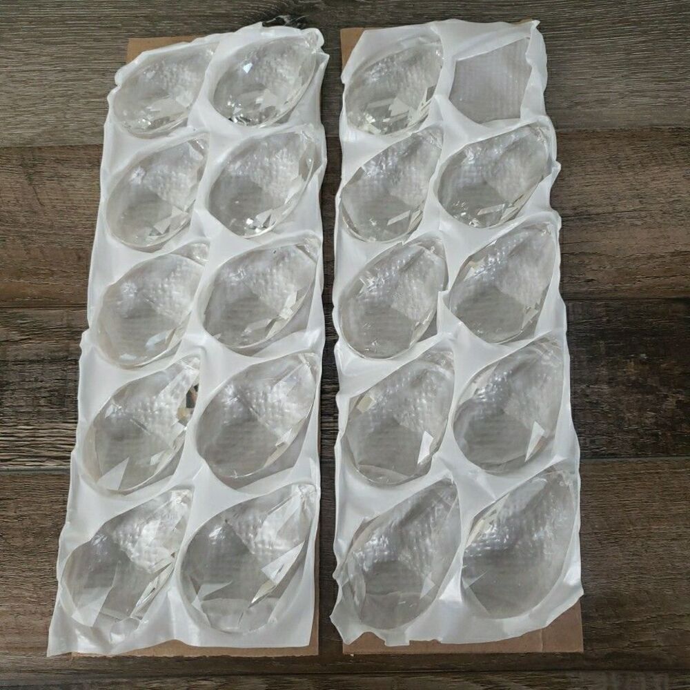 Chandelier Crystals Teardrop 3"x1.75" 19 pcs